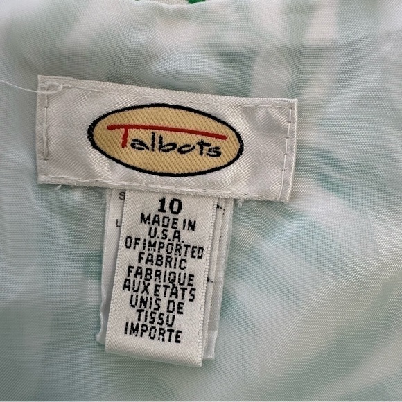 Talbots cropped pants, high waisted, in π―  cotton, tropical print - Picture 10 of 14